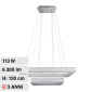 V-Tac VT-101-2D Lampadario LED a Sospensione 113W SMD Forma Rettangolare Dimmerabile Colore Bianco - SKU 213986
