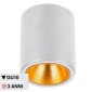V-Tac VT-978 Portafaretto Rotondo per Lampadine GU10 in Alluminio Colore Bianco e Oro - SKU 6690
