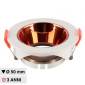 V-Tac VT-931 Portafaretto Rotondo Fisso da Incasso per Lampadine GU10 e GU5.3 (MR16) Bianco e Oro Rosa - SKU 6649