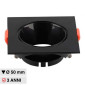 V-Tac VT-932 Portafaretto Quadrato Fisso da Incasso per Lampadine GU10 e GU5.3 (MR16) Nero - SKU 6652