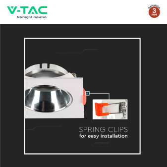 Portafaretto Quadrato da Incasso GU10/GU5.3 V-Tac VT-932