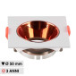 V-Tac VT-932 Portafaretto Quadrato Fisso da Incasso per Lampadine GU10 e GU5.3 (MR16) Bianco e Oro Rosa - SKU 6655