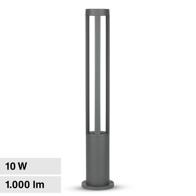 VT-820 Lampada LED Giardino 10W COB CREE Grigia IP65 V-Tac
