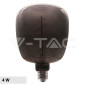V-Tac VT-2264 Lampadina LED E27 4W Filament in Vetro Oscurato Forma Vaso Colore Nero - SKU 8056