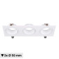 V-Tac VT-441 Portafaretto Triplo Rettangolare Orientabile da Incasso per Lampadine GU10 e GU5.3 (MR16) Bianco - SKU 10299