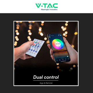 VT-5050 Striscia LED Flessibile Smart RGB con Telecomando 65W V-Tac