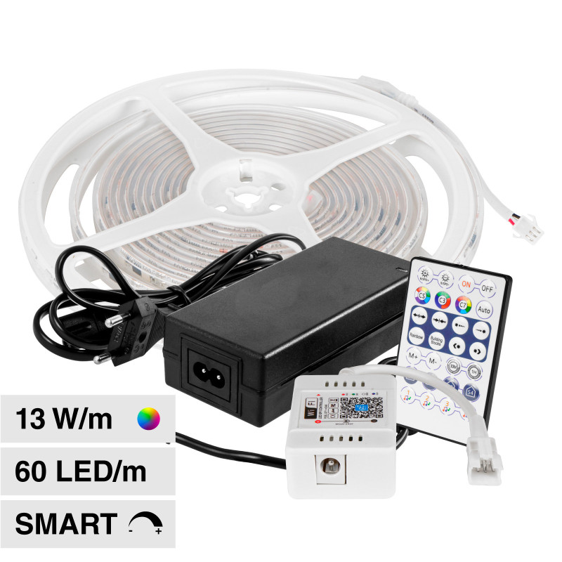 VT-5050-60 Striscia LED Flessibile Smart RGB con Telecomando 65W V-Tac