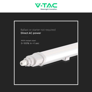 VT-80060 Tubo LED 18W 60cm Plafoniera Lineare Linkabile IP65 V-Tac