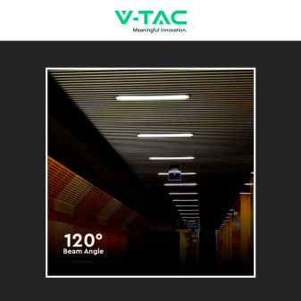 VT-80060 Tubo LED 18W 60cm Plafoniera Lineare Linkabile IP65 V-Tac