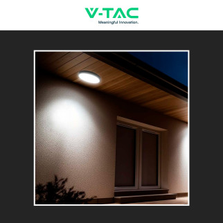 VT-8630 Plafoniera LED Rotonda 36W SMD IP44 Colore Nero V-Tac