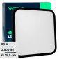 V-Tac VT-8624 Plafoniera LED Quadrata 24W SMD IP44 Colore Nero - SKU 76451 / 76461 / 76471