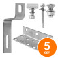 V-Tac 5 Set di Supporti Regolabili in Alluminio per Installazione Pannelli Solari Fotovoltaici su Tetto in Cemento - SKU 11746