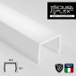 MedusaFlex Copertura Satinata in Policarbonato per Profilo Piatto in Alluminio Strisce LED Lunghezza 2 metri - mod. Cassiopea