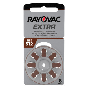 Rayovac Misura 312 Batterie per Apparecchi Acustici Blister 8 pile