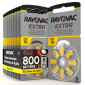 Rayovac Extra 800 Batterie per Protesi Acustiche Misura 10 Zinco Aria Tecnologia Sound Fusion - 100 Blister da 8