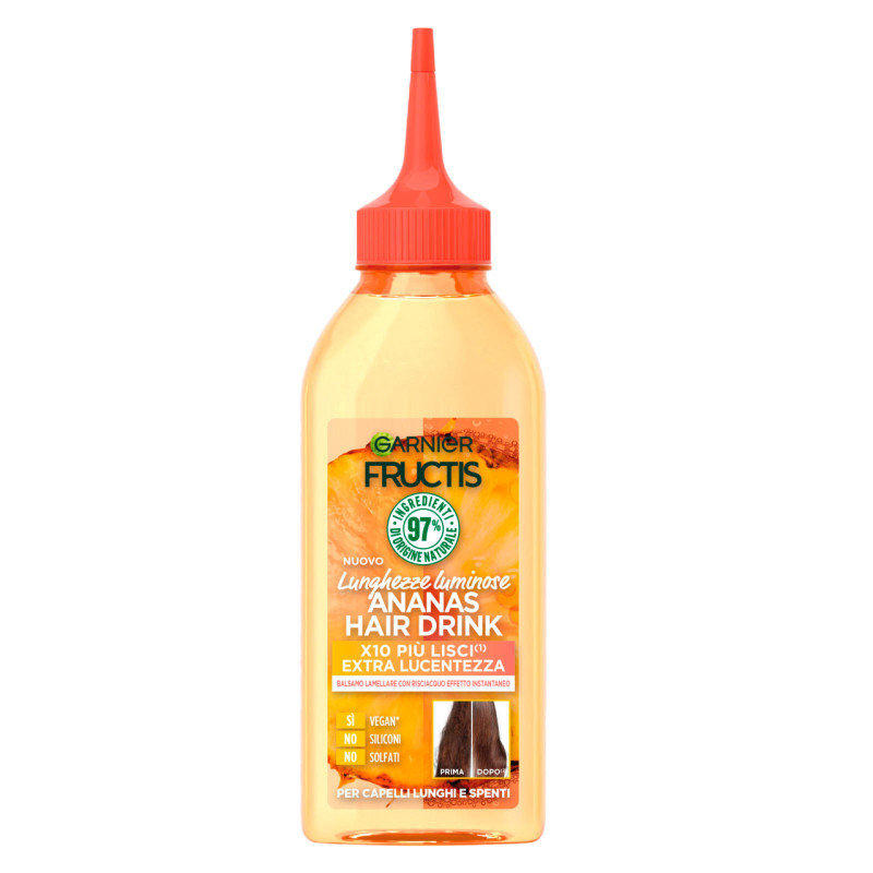 Hair Drink Ananas Balsamo Lamellare Lunghezze Luminose Garnier Fructis