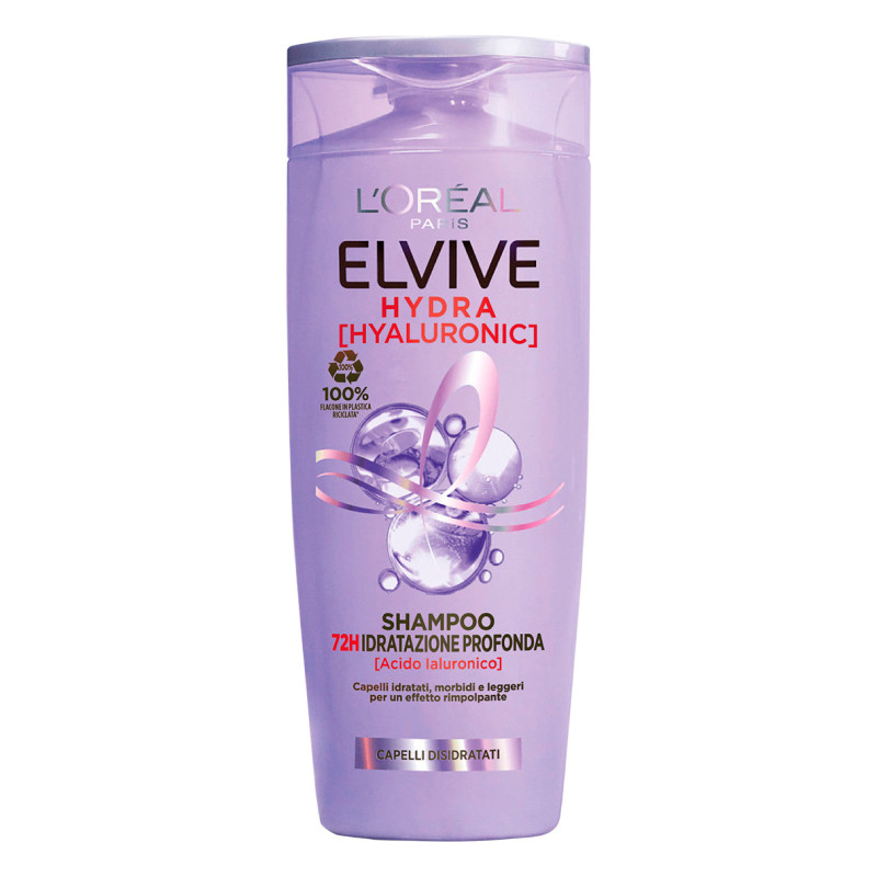 Shampoo 72H Idratazione Profonda Elvive Hydra Hyaluronic L'Oréal Paris