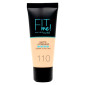 Maybelline New York Fit Me Matte &amp; Poreless Fondotinta Liquido Opacizzante Pelli da Normali a Grasse Colore 110 Porcelain