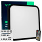 V-Tac VT-8618S Plafoniera LED Quadrata 18W SMD IP44 con Sensore di Movimento e Crepuscolare Colore Nero - SKU 76721