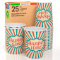 Bicchieri in Carta Riciclabile Fantasia Happy Time da 200ml - Confezione da 25 Bicchieri