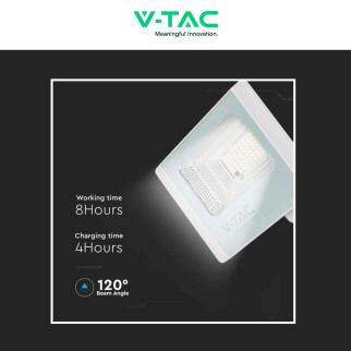 VT-25W Faro LED 12W IP65 Pannello Solare Telecomando V-Tac