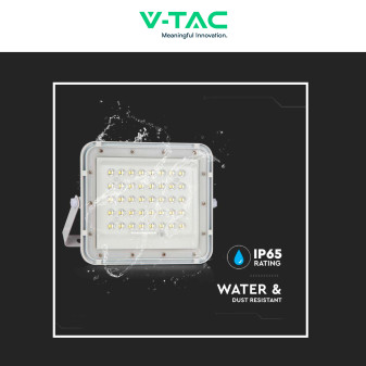VT-40W Faro LED 6W IP65 Pannello Solare e Telecomando V-Tac