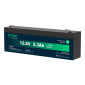 V-Tac VT-12.8V2.3AH-L Batteria LiFePO4 12,8V 2,3Ah con Attacchi T2 IP55 - SKU 11941