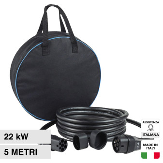 Daze Cavo di Ricarica AC Tipo 2 22kW Trifase IP55 Grigio 5m