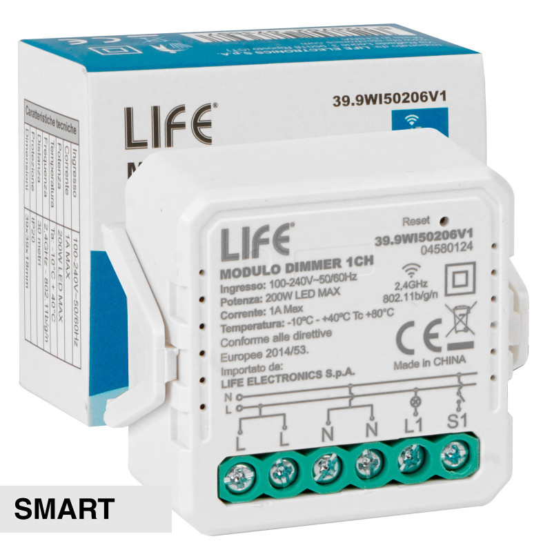 Modulo Relè Smart Dimmer 1CH ricevitore Interruttore Wi-Fi Smart Life