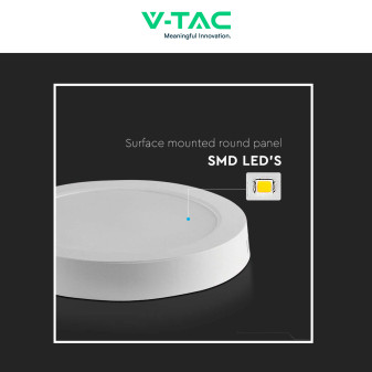 VT-60012 Mini Pannello LED Rotondo 12W SMD da Parete V-Tac