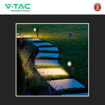VT-11031 Lampade LED Giardino 2x1,2W IP65 con Pannello V-Tac