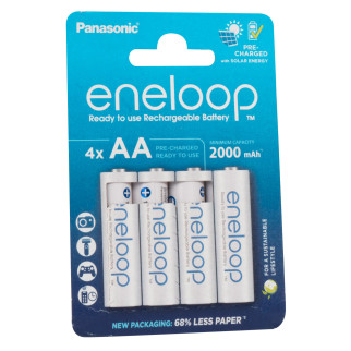 Batterie Ricaricabili 2000mAh HR6 Stilo AA Mignon 1.2V - 4pz Eneloop