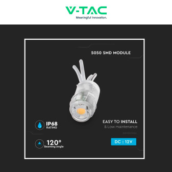 VT-50501 V-Tac Modulo con 1 LED SMD 0,24W 12V IP68