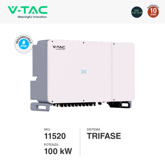 VT-6607100 Inverter 100kW Trifase IP66 Pannelli Solari V-Tac