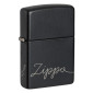 Zippo Premium Accendino a Benzina Ricaricabile ed Antivento con Fantasia Zippo Corsivo Design - mod. 48979