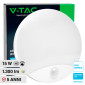 V-Tac Pro VT-81004 Plafoniera LED Rotonda 15W SMD Chip Samsung Sensore PIR Movimento Crepuscolare IP44 Colore Bianco - SKU 23420