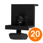 V-Tac Morsetto Terminale in Alluminio per Installazione Pannelli Solari Fotovoltaici 35mm Colore Nero - 20 Pezzi - SKU 11995