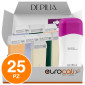Kit Depilia Scaldacera Elettrico Depilwax Roll-On Super Plus + 24 Ricariche Miste Cera Depilatoria Liposolubile