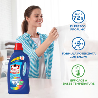 Detersivo Liquido 35 Lavaggi Color+ Omino Bianco