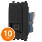 MAPAM Connettore Rete RJ45 CAT 6 Sun-T5 SUN-F927NE Nero - Confezione 10pz - mod. SUN-F927NE - Compatibile con Vimar ARKÉ