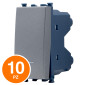 MAPAM Deviatore Unipolare Spia Sun-T5 SUN-F963GR Grigio - Confezione 10pz - mod. SUN-F963GR - Compatibile con Vimar ARKÉ