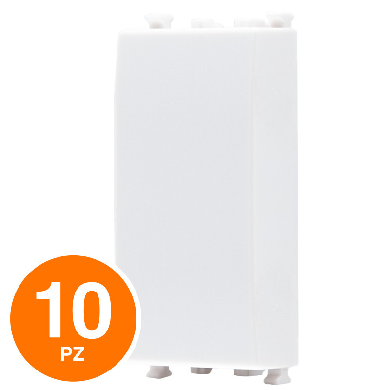 MAPAM Falso Polo Sun-T5 SUN-F900BI Bianco - Confezione 10pz - mod. SUN-F900BI - Compatibile con Vimar ARKÉ