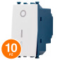 MAPAM Interruttore Bipolare Sun-T5 SUN-F902BI Bianco - Confezione 10pz - mod. SUN-F902BI - Compatibile con Vimar ARKÉ
