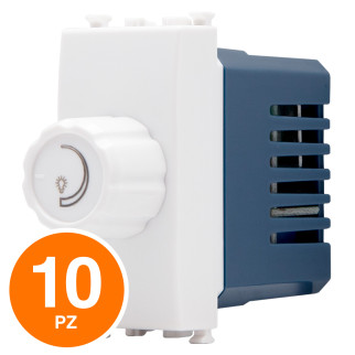 MAPAM Interruttore Dimmer Sun-T5 SUN-F906BI Bianco - Confezione 10pz - mod. SUN-F906BI - Compatibile con Vimar ARKÉ