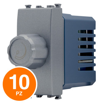 MAPAM Interruttore Dimmer Sun-T5 SUN-F906GR Grigio - Confezione 10pz - mod. SUN-F906GR - Compatibile con Vimar ARKÉ