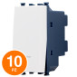 MAPAM Invertitore Unipolare Spia Sun-T5 SUN-F964BI Bianco - Confezione 10pz - mod. SUN-F964BI - Compatibile con Vimar ARKÉ