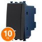 MAPAM Invertitore Unipolare Spia Sun-T5 SUN-F964NE Nero - Confezione 10pz - mod. SUN-F964NE - Compatibile con Vimar ARKÉ