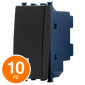 MAPAM Invertitore Unipolare Sun-T5 SUN-F904NE Nero - Confezione 10pz - mod. SUN-F904NE - Compatibile con Vimar ARKÉ