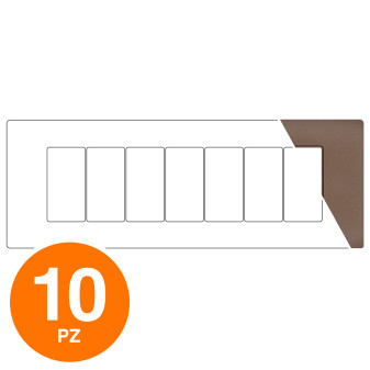 MAPAM Placca Tecnopolimero Sun-T5 7P SUN-P9007-BR Bronzo - Confezione 10pz - mod. SUN-P9007-BR - Compatibile con Vimar ARKÉ