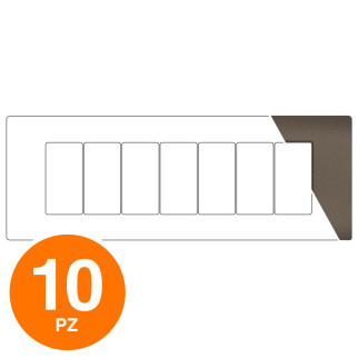 MAPAM Placca Tecnopolimero Sun-T5 7P SUN-P9007-TM Testa di Moro - Confezione 10pz - mod. SUN-P9007-TM - Compatibile Vimar ARKÉ